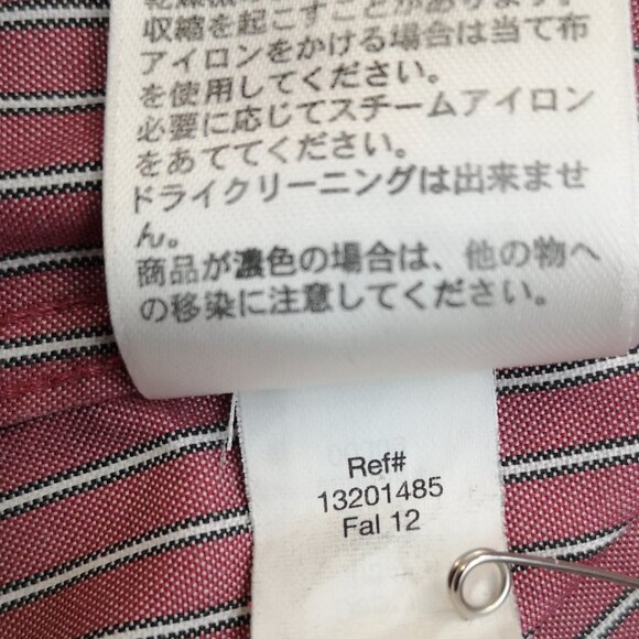 Eddie Bauer Men's Size Medium Relaxed Fit Wrinkle Resistant Rose Striped Shirt - Picture 8 of 12